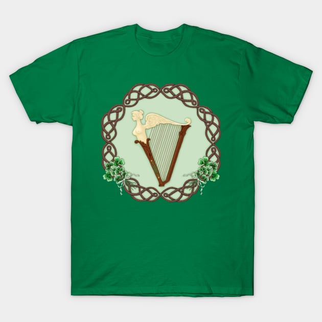 Celtic Harp T-Shirt by SpiceTree